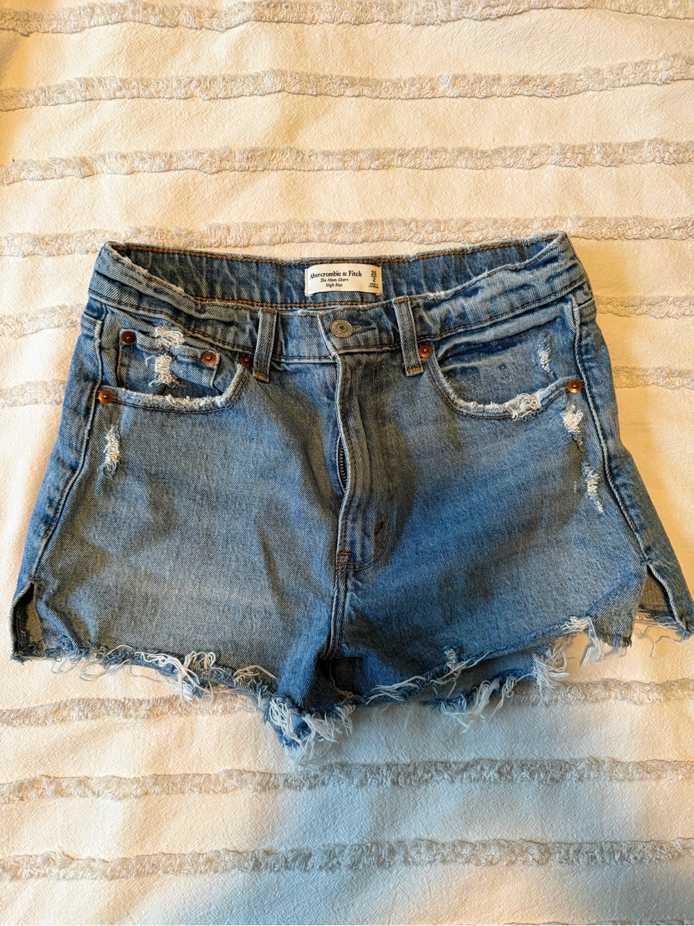 Abercrombie Mom Short High Rise Denim Shorts